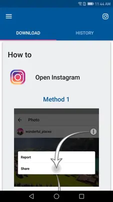 Video Downloader for Instagram android App screenshot 0